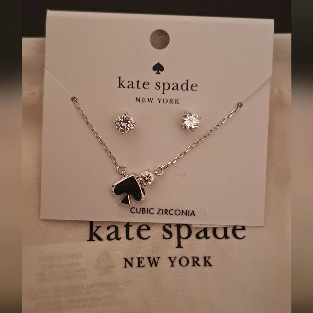 Kate Spade Black and Silver Jewelry Set NWT includes dust bag